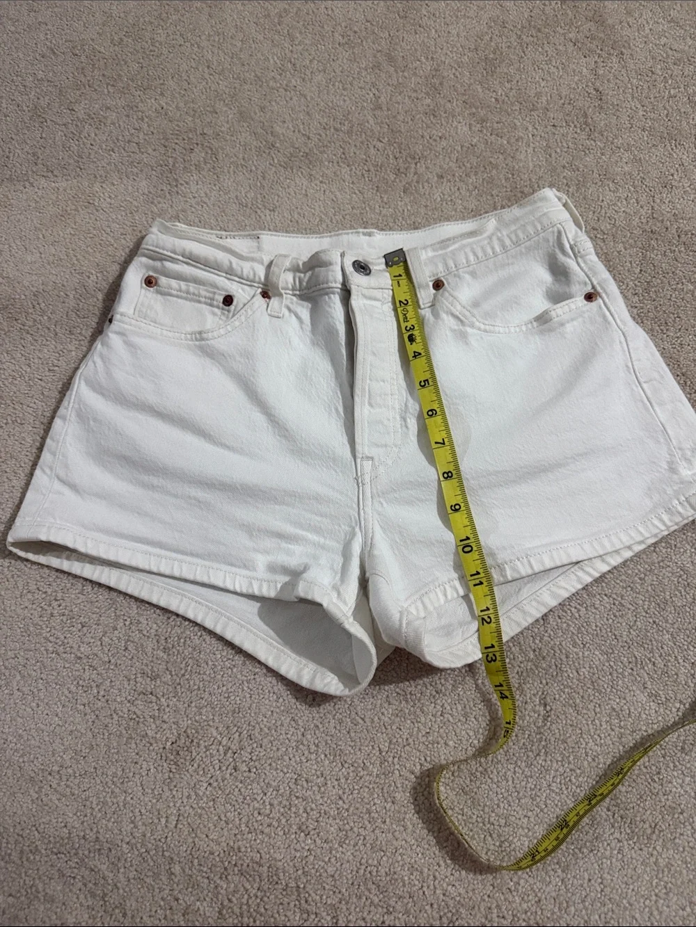 Levi’s 501 Denim White Shorts